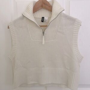 H&M Sleeveless Half Zip Sweater Vest